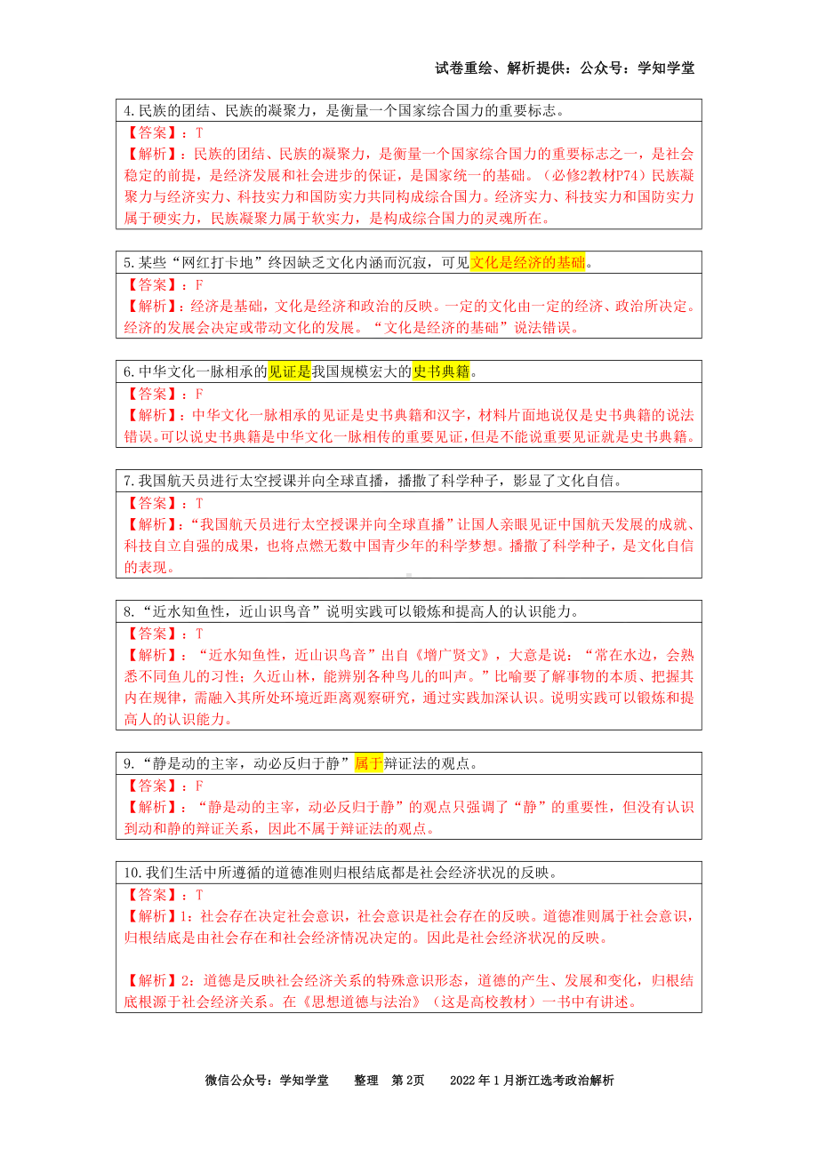 （解析）2022年01月浙江选考政治真题解析.pdf_第2页