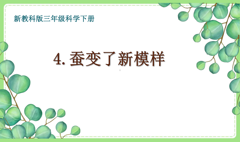 2021-2022新教科版三年级科学下册2-4《蚕变了新模样》课件.pptx_第1页