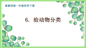 2021-2022新教科版一年级科学下册第二单元第6课《给动物分类》课件.ppt