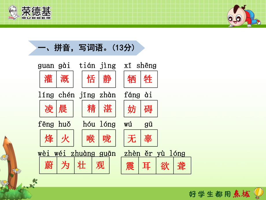 部编版六下语文期中测试卷（A卷）.ppt_第2页