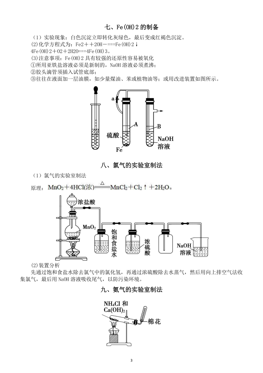 高中化学高考实验整理（共19个非常详细）.docx_第3页