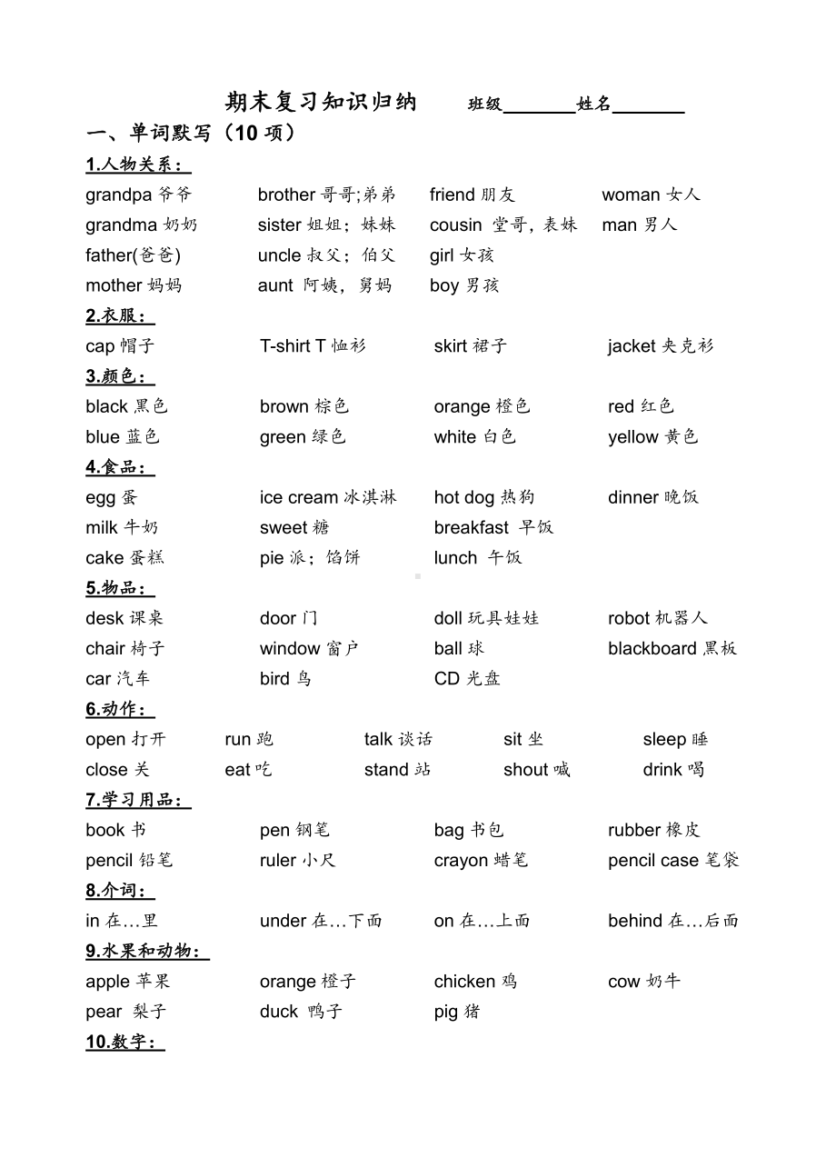 译林版三年级下册英语期末复习知识.doc_第1页