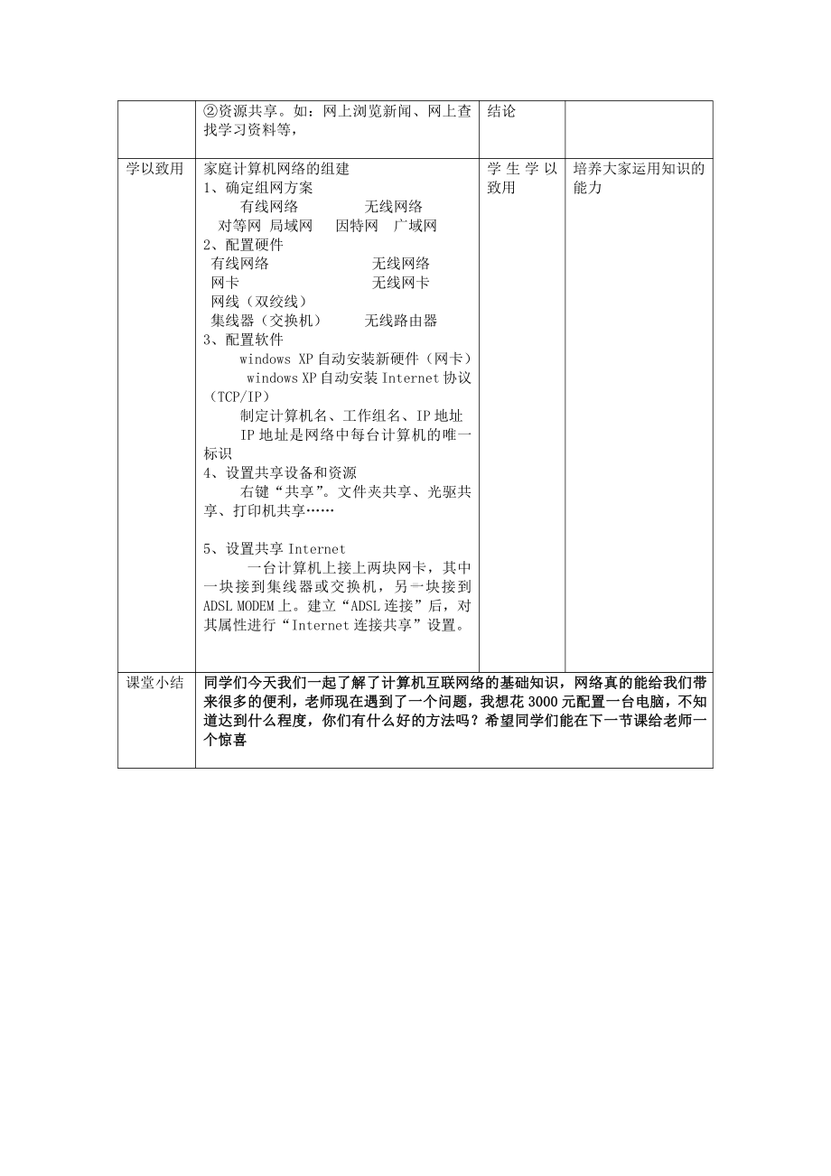 第3课《计算机网络》教案 -（2020新）浙摄影版五年级下册信息技术.doc_第2页