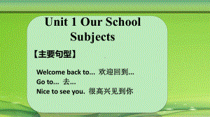 译林版四下英语Unit 1 Our School Subject.ppt