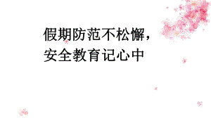 假期防范不松懈安全教育记心中ppt课件高一主题班会.pptx