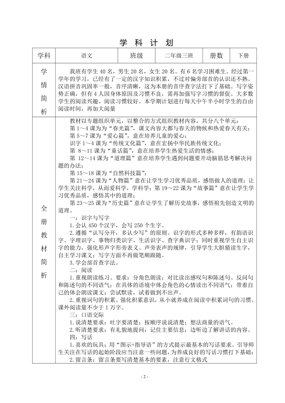 部编版小学语文二年级下册第四单元整单元集体备课教案.docx_第2页