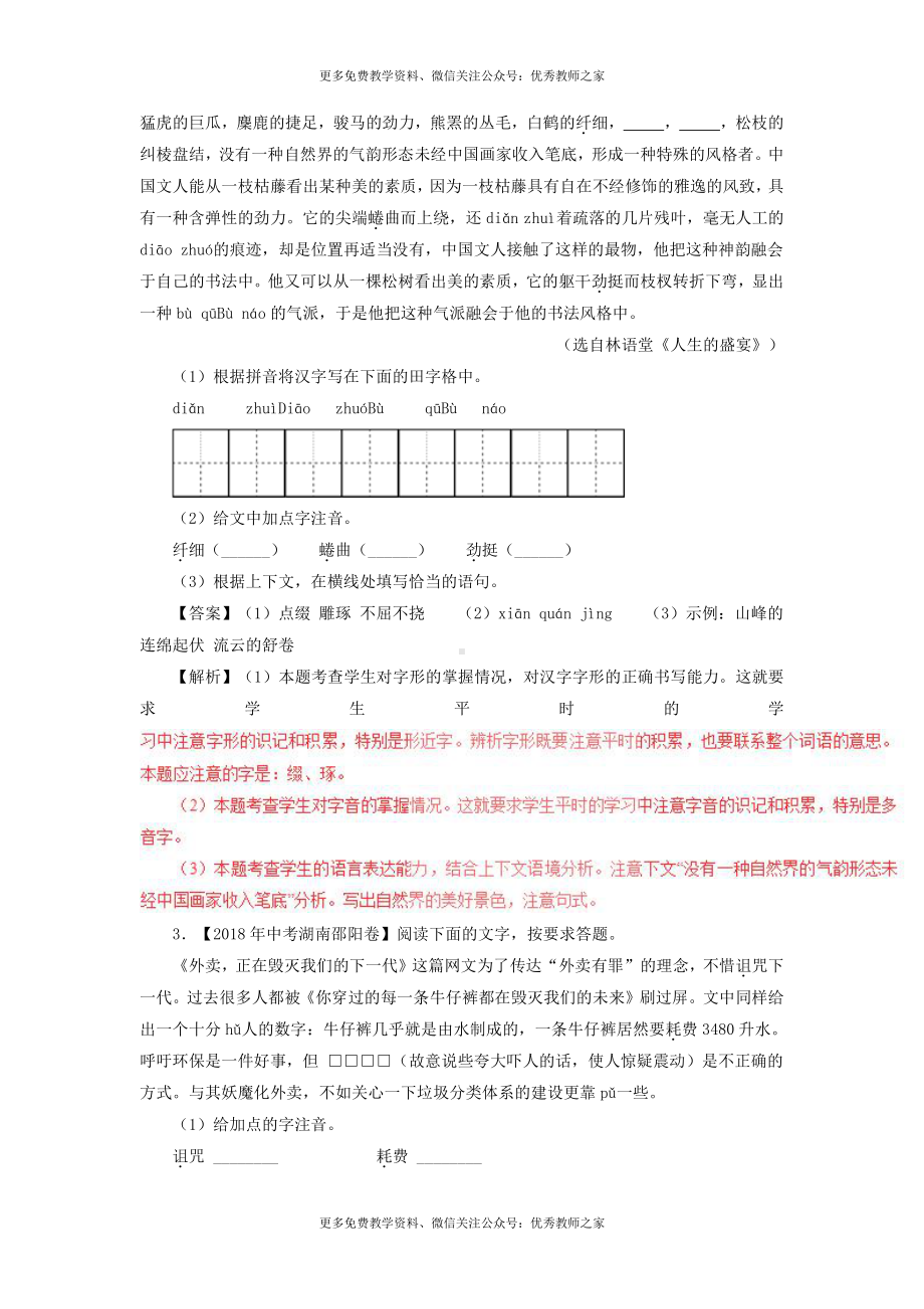 中考语文试题：专题04 综合考查（含解析）.doc_第2页