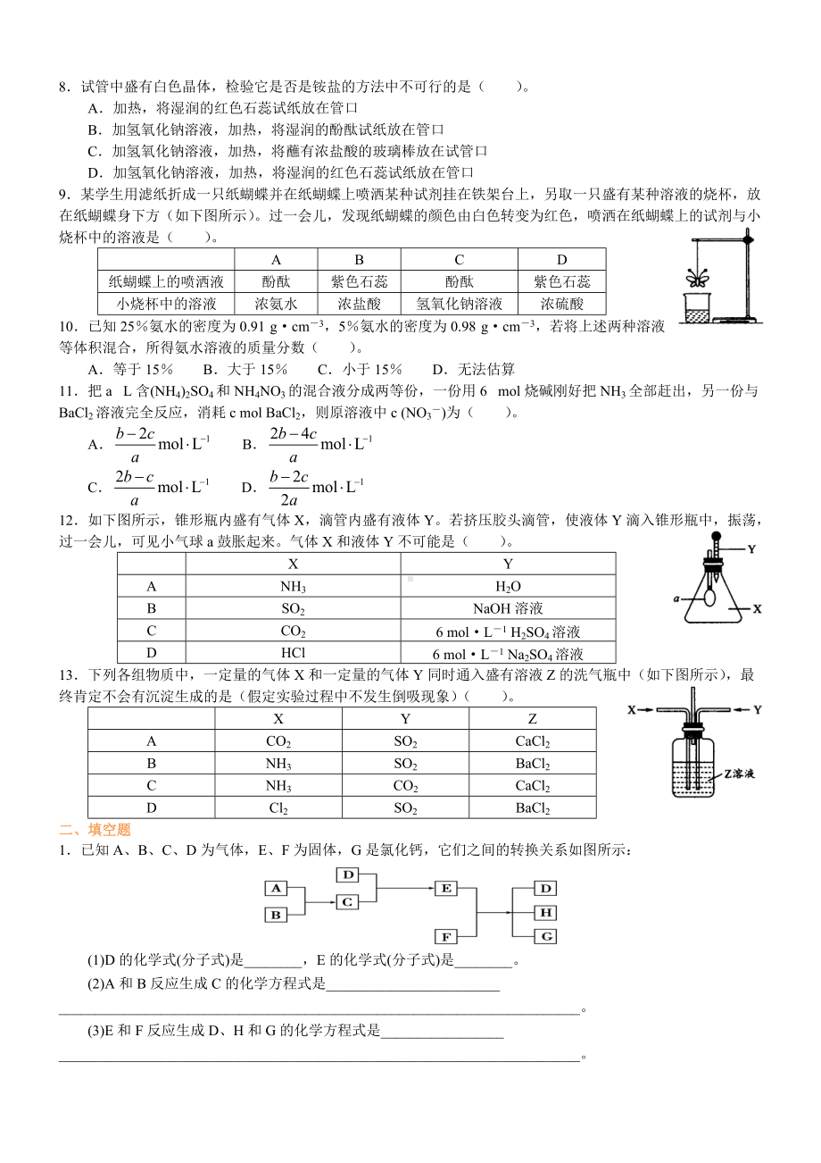 巩固练习-氨和铵盐（提高）.doc_第2页