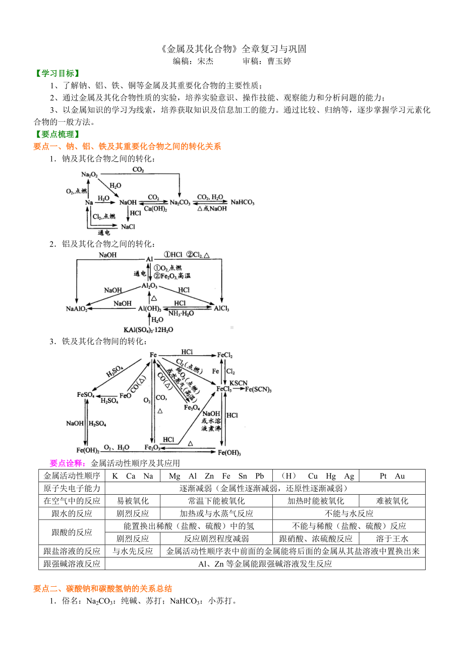 《金属及其化合物》全章复习与巩固-提高.doc_第1页