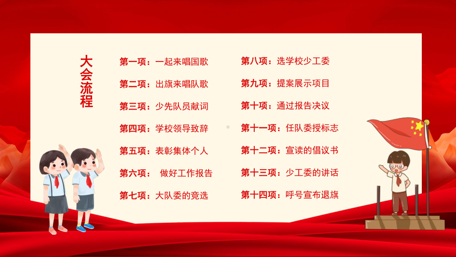 中国少年先锋队第十次代表大会少先队少代会流程PPT课件（带内容）.pptx_第2页