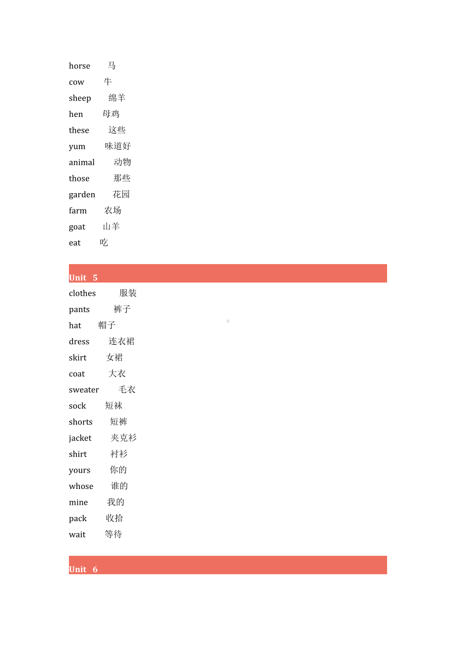 人教PEP四年级下册课本单词汇总.doc_第3页