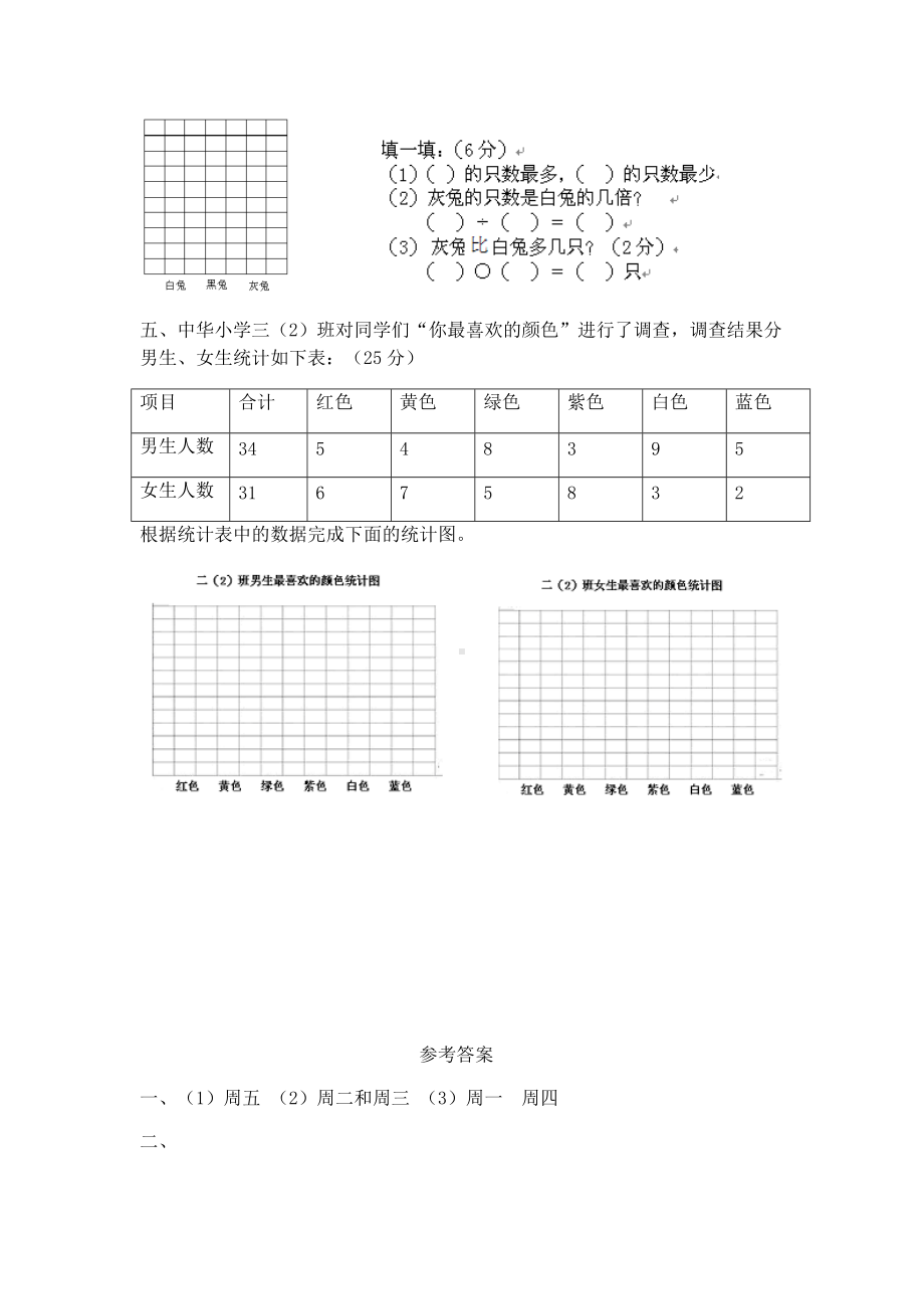 西师大版数学3年级下册第六单元测试卷（A）.docx_第3页