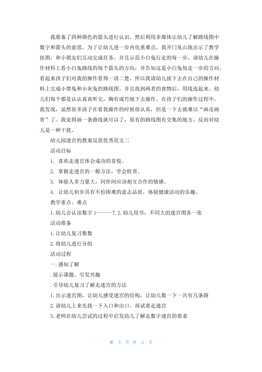 幼儿园儿童迷宫的教案反思发文大全.docx_第3页