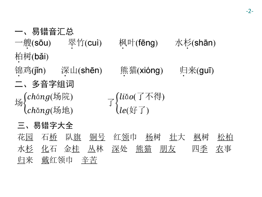 部编版二年级上册语文知识盘点 公开课课件.ppt_第2页