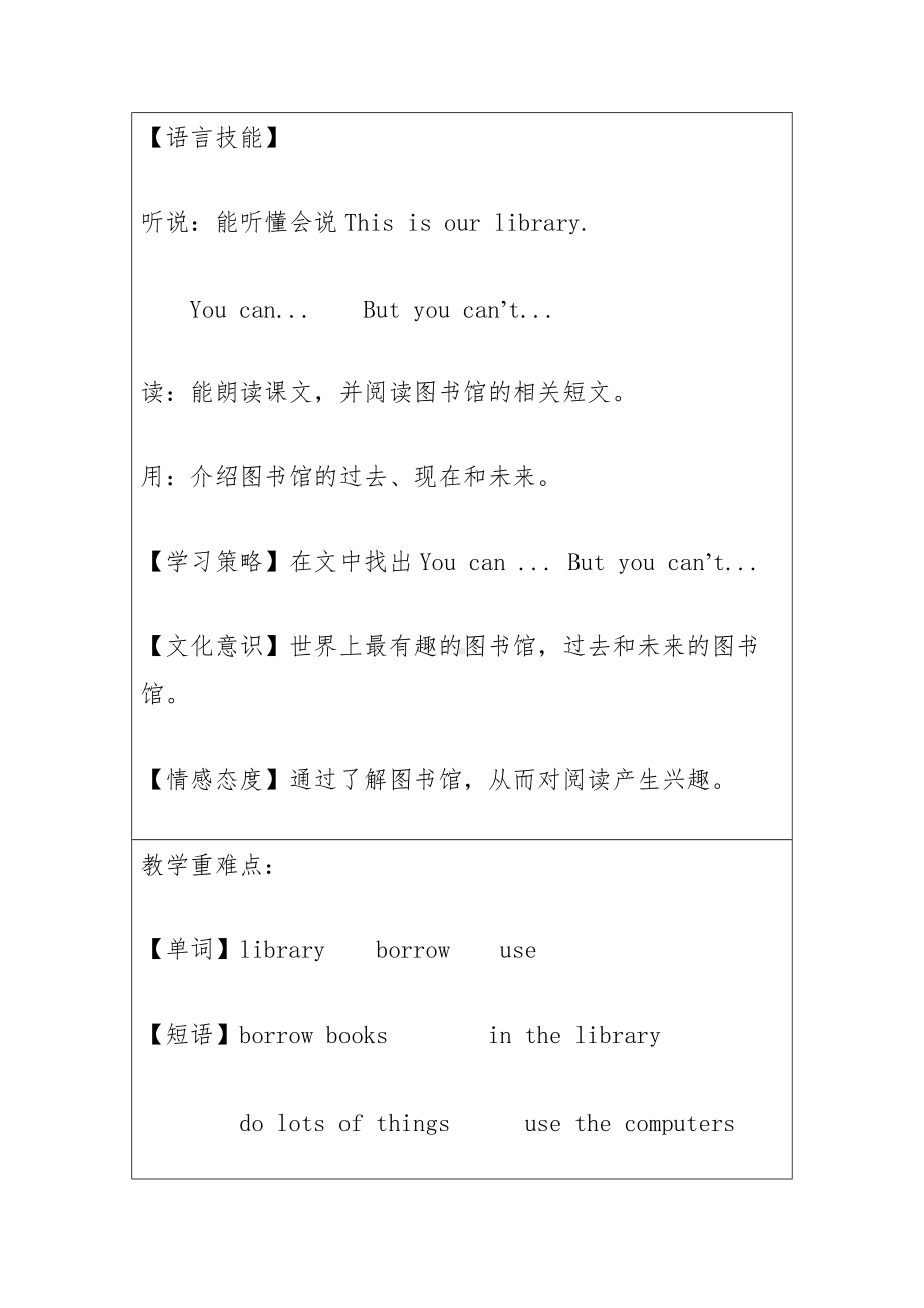 Module 3-Unit 2 You can use the computers.-教案、教学设计--外研版（一起）五年级下册--(配套课件编号：01881).docx_第2页