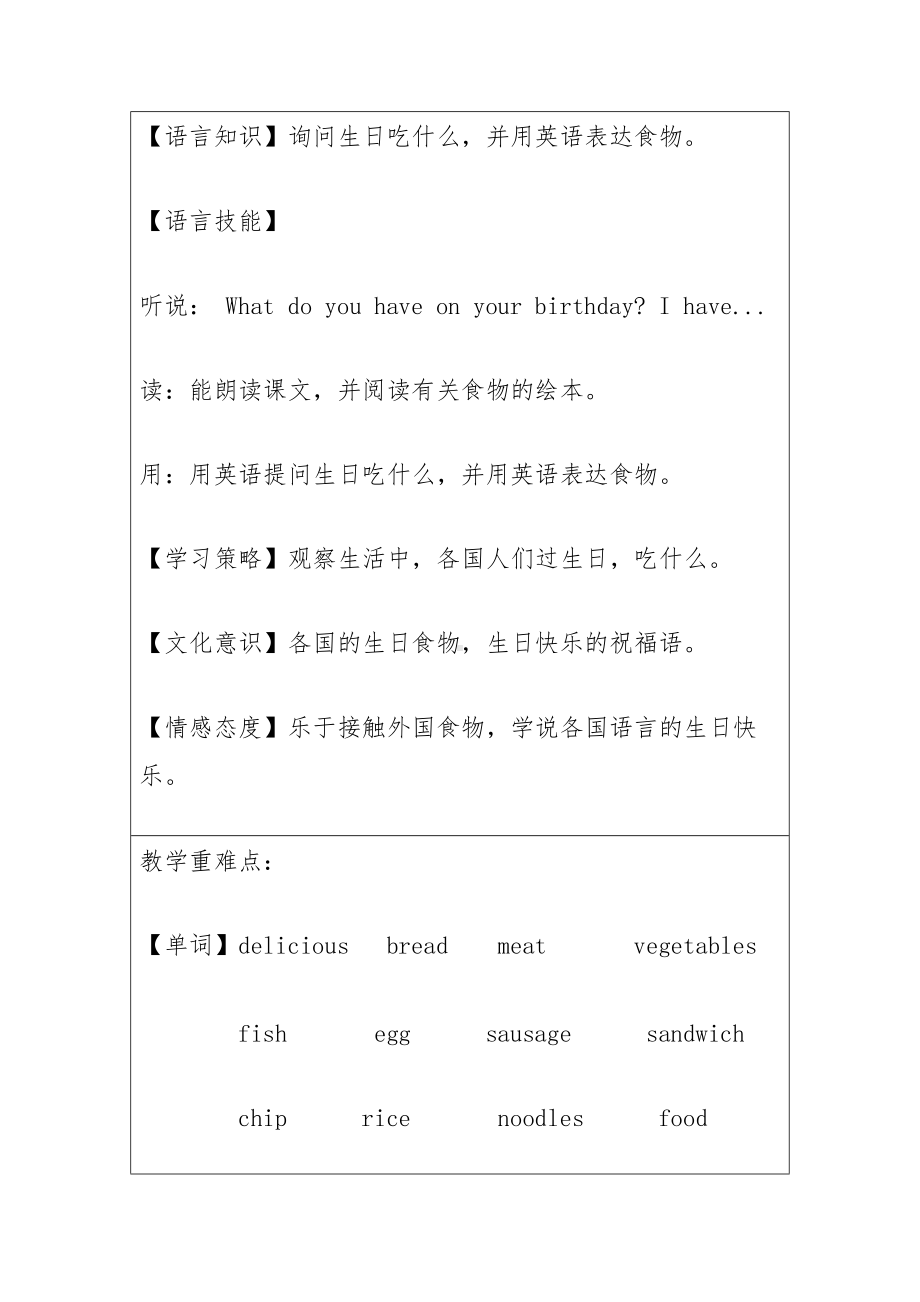 Module 2-Unit 2 Lunch is usually at half past twelve.-教案、教学设计--外研版（一起）五年级下册--(配套课件编号：4186d).docx_第2页