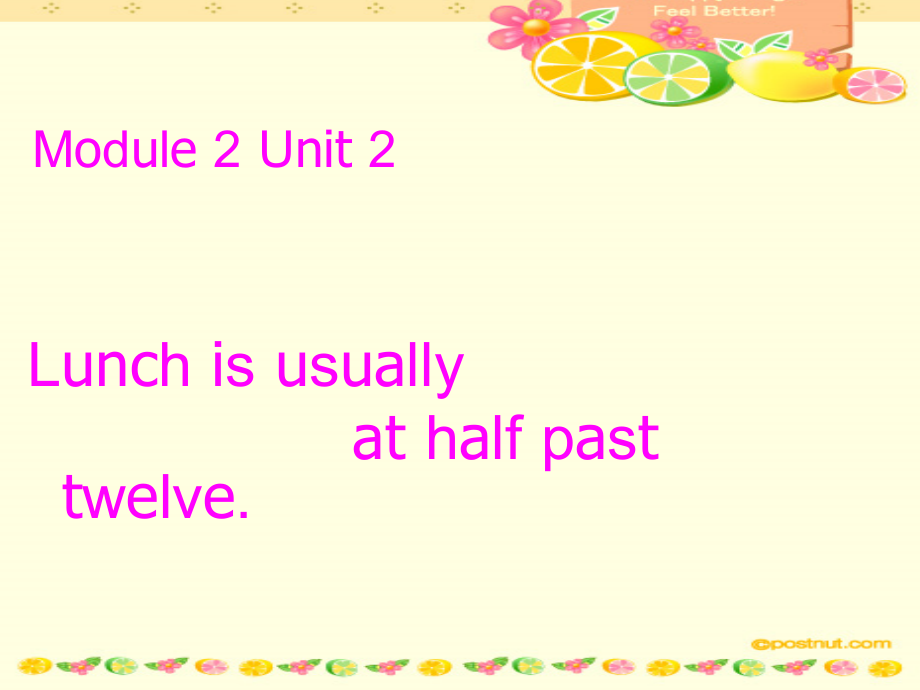 Module 2-Unit 2 Lunch is usually at half past twelve.-ppt课件-(含教案)-外研版（一起）五年级下册--(编号：40876).zip