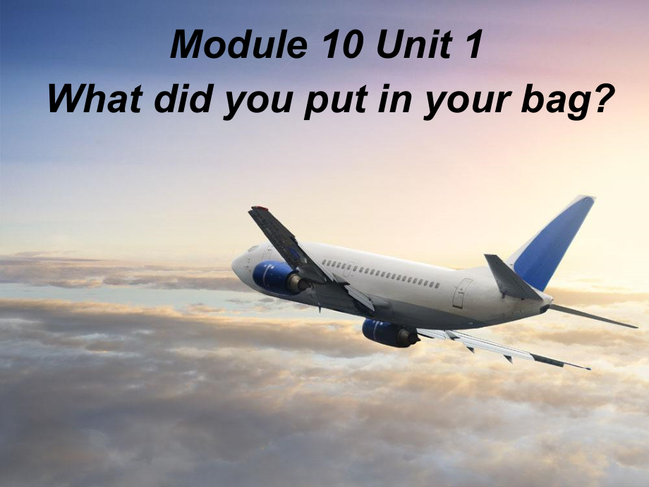 Module 10-Unit 1 What did you put in your bag -ppt课件-(含教案+视频+音频+素材)-市级公开课-外研版（一起）五年级下册-(编号：f00ae).zip