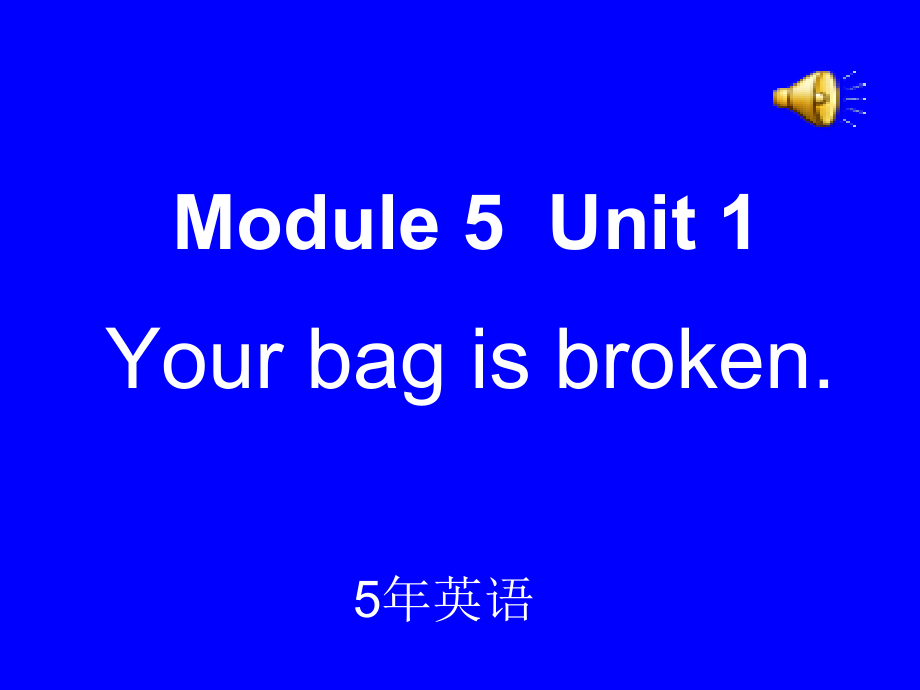 Module 5-Unit 1 Your bag is broken.-ppt课件-(含教案+视频+音频)-县级公开课-外研版（一起）五年级下册-(编号：101db).zip