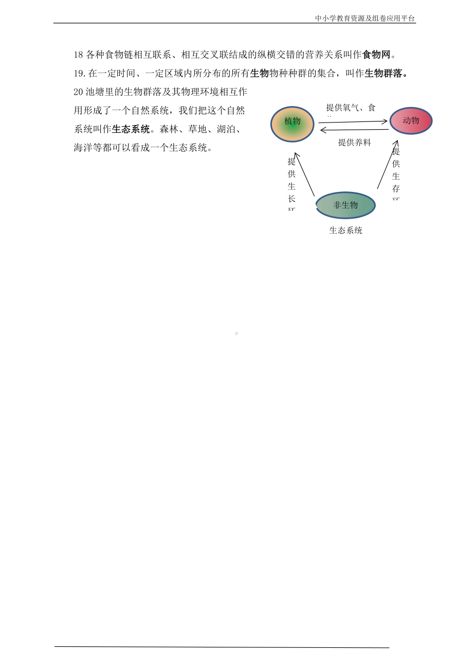 2022新教科版五年级下册科学第一单元生物与环境复习要点.doc_第3页