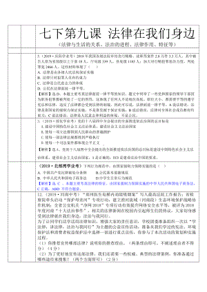 7205 法律在我们身边-2019年中考道德与法治真题分类汇编.doc