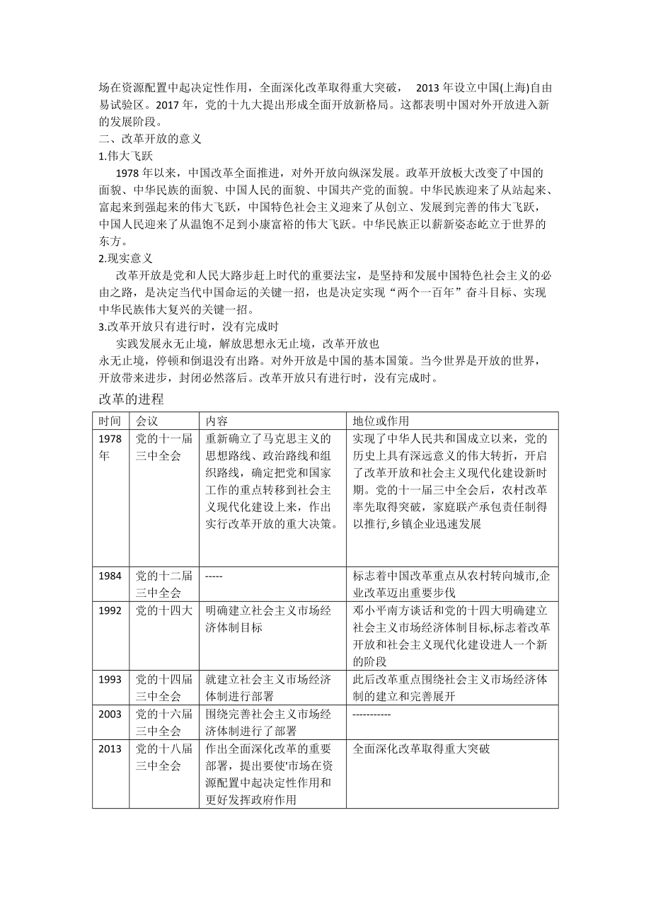 统编版高中政治必修一中国特色社会主义第三课--只有中国特色社会主义才能发展中国知识梳理.docx_第2页