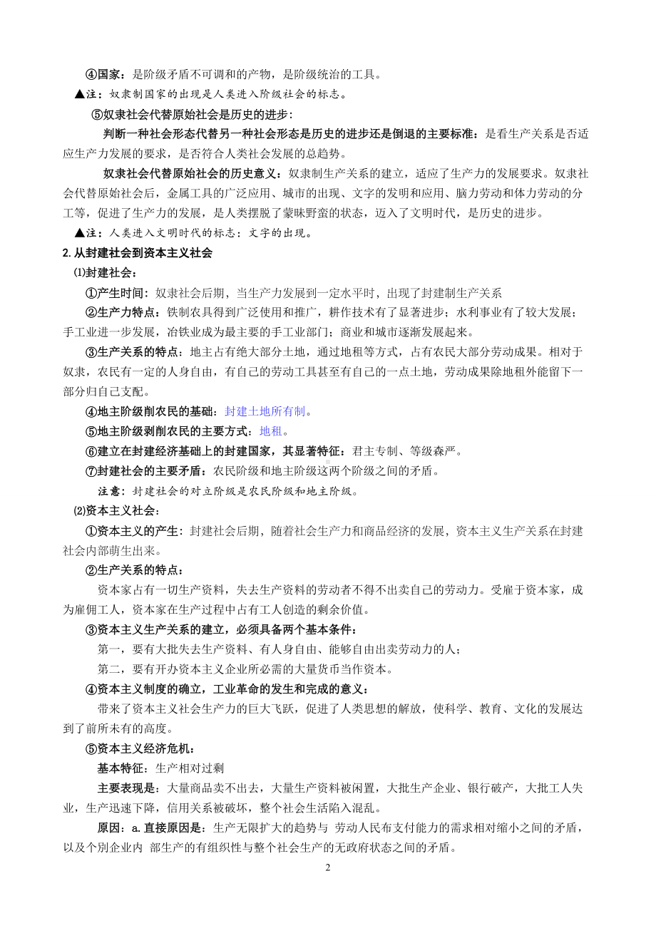 统编版高中政治必修一《中国特色社会主义》知识点全覆盖.doc_第2页