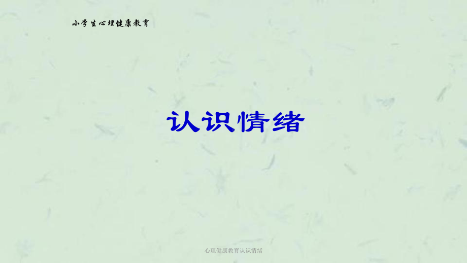 心理健康教育认识情绪课件.ppt_第1页