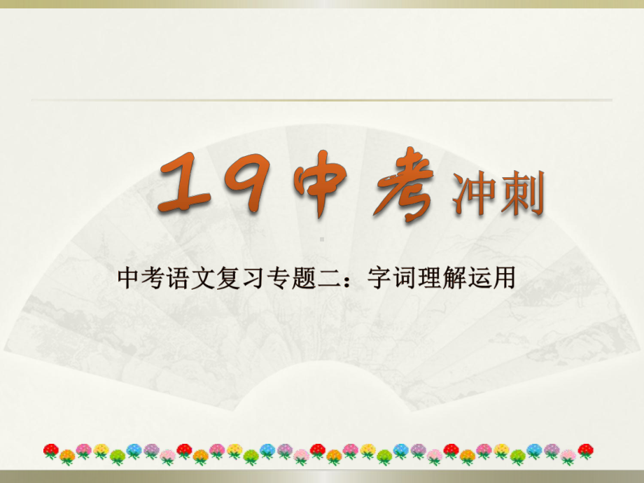 中考语文复习考点、题型、技巧二十精讲02：字词理解运用.ppt_第1页