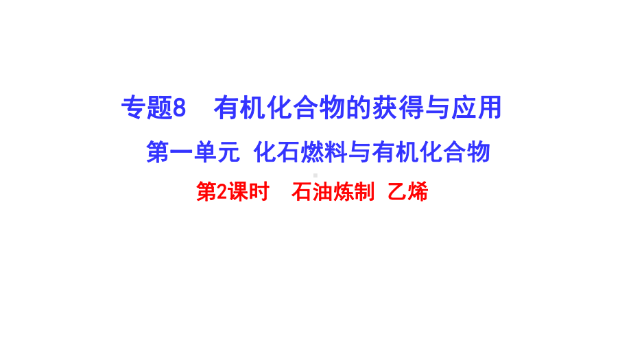 第二课时 石油炼制 乙烯ppt课件-（2020）新苏教版高中化学高一必修第二册.pptx_第1页