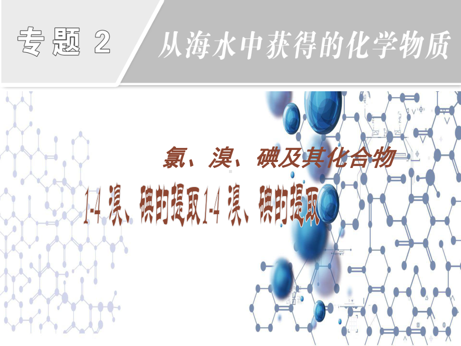 3.3.1 溴和碘的提取 ppt课件-（2020）新苏教版高中化学必修第一册.ppt_第1页