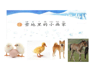 2017秋部编版一年级上册 12.雪地里的小画家公开课课件.pptx