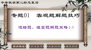 2023中考数学二轮复习 专题01 客观题解题技巧-选择题、填空题解题策略1-5.ppt