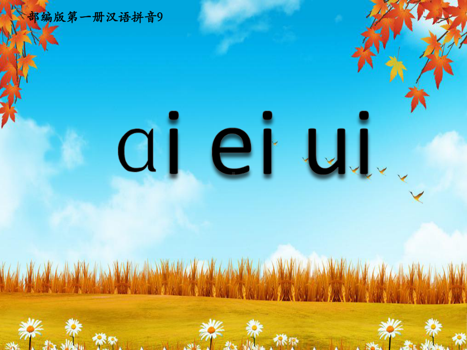 部编版一年级上册语文 -汉语拼音9.ai eiui 课件（36页）.ppt_第1页