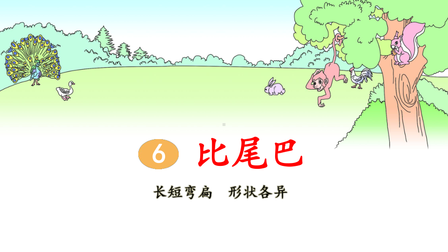 部编版一年级上册语文 6 比尾巴（第1课时）公开课课件.pptx_第2页