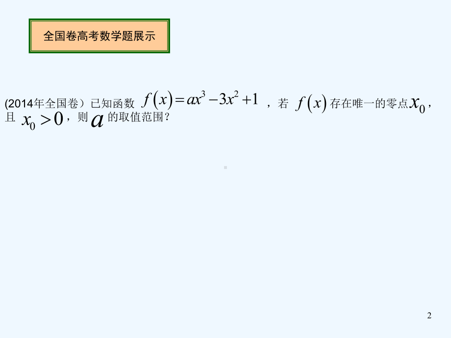 利用导数探究函数的零点问题专题讲座-PPT课件.ppt_第2页