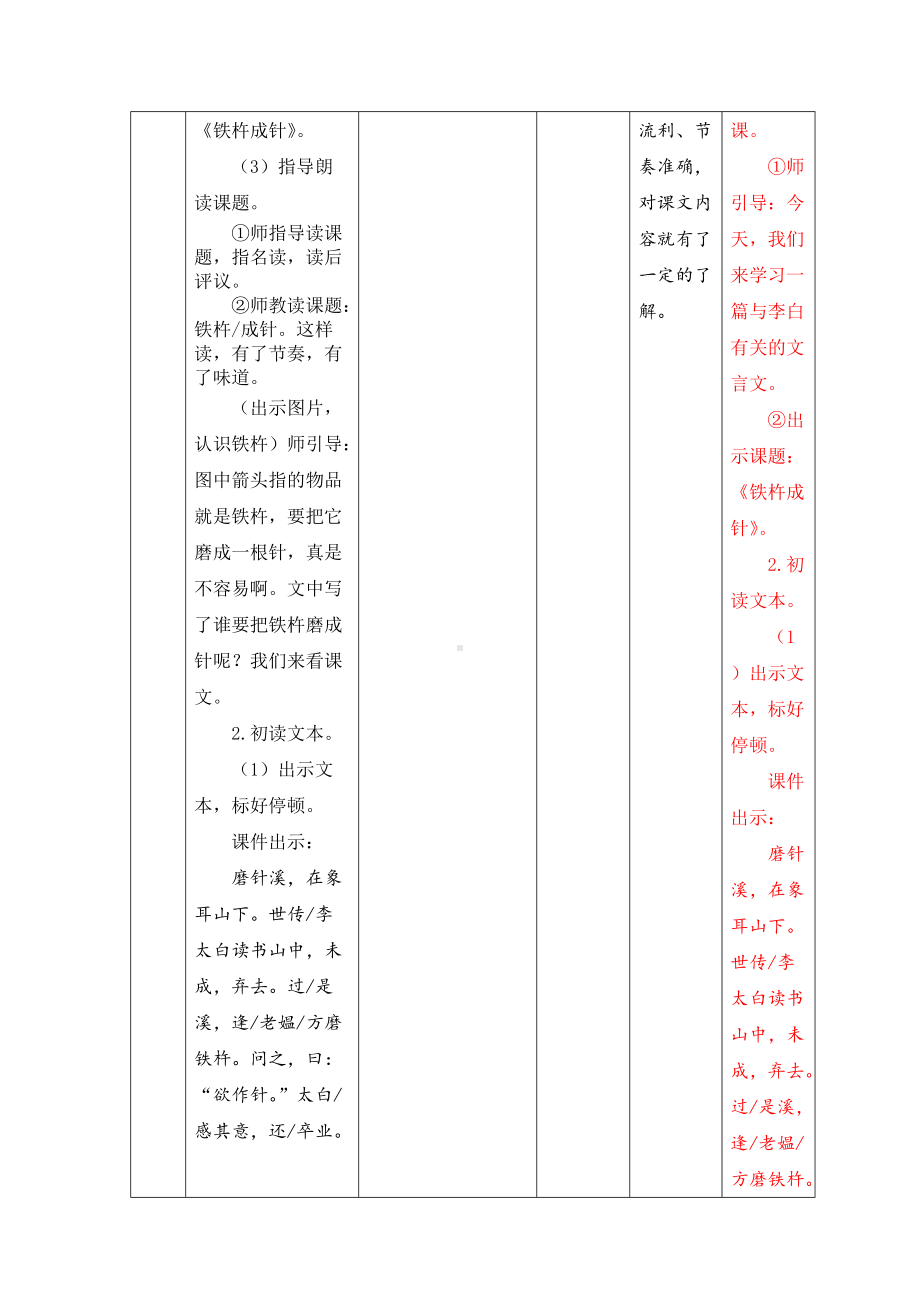 部编版四年级语文下册18 《文言文二则-铁杵成针》教案.docx_第2页