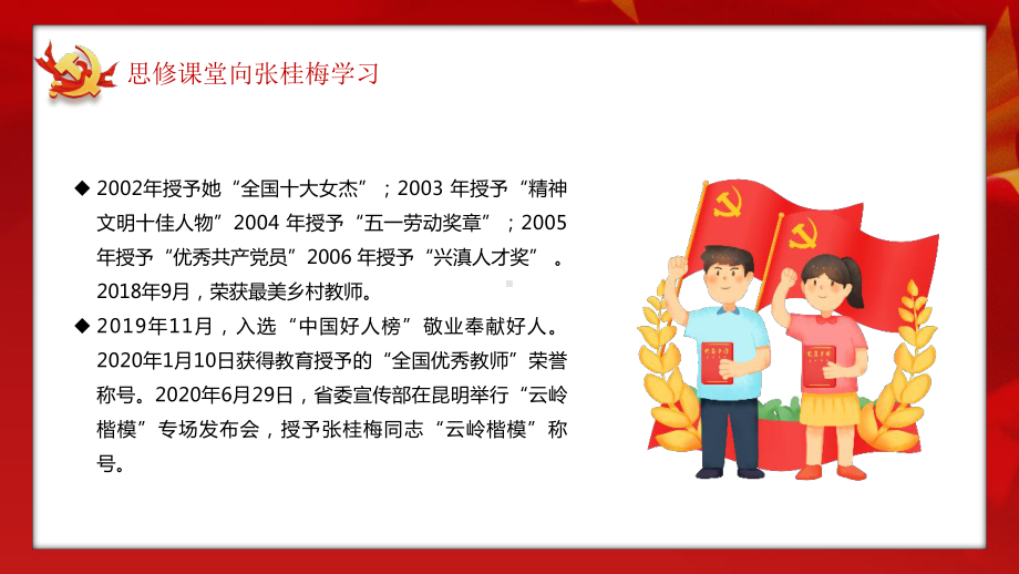 2022年向先进工作者全国十佳师德标兵张桂梅全国学习主题.pptx_第3页