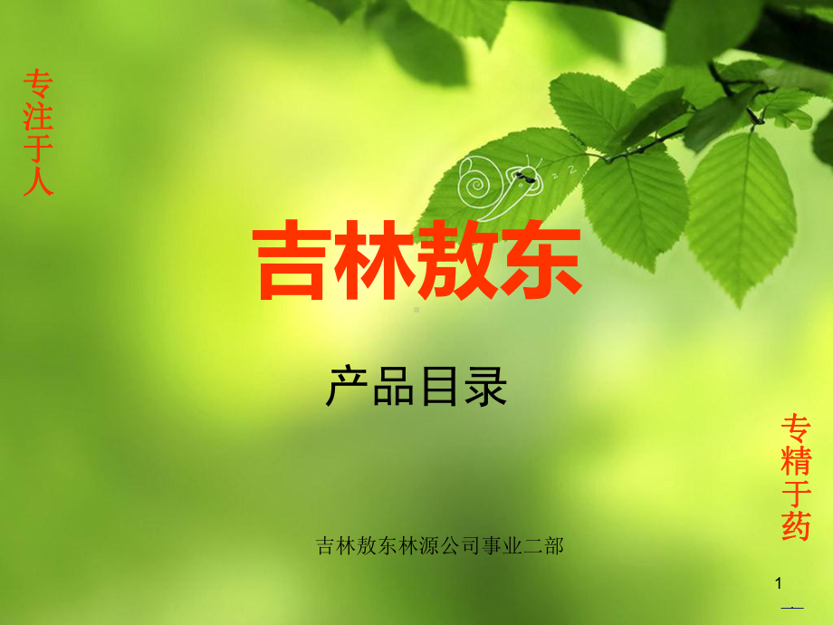 吉林敖东产品目录ppt课件.ppt_第1页