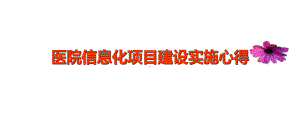 医院信息化项目建设实施心得课件.ppt