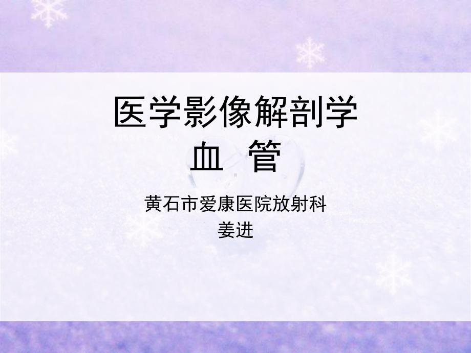 医学影像血管解剖课件.ppt_第1页