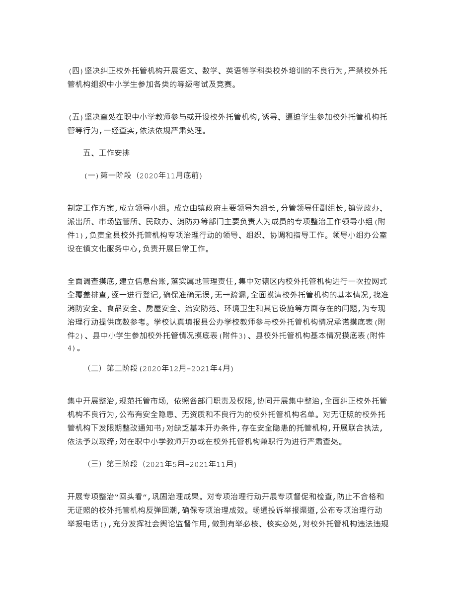 2022年校外托管机构专项治理工作方案.docx_第2页