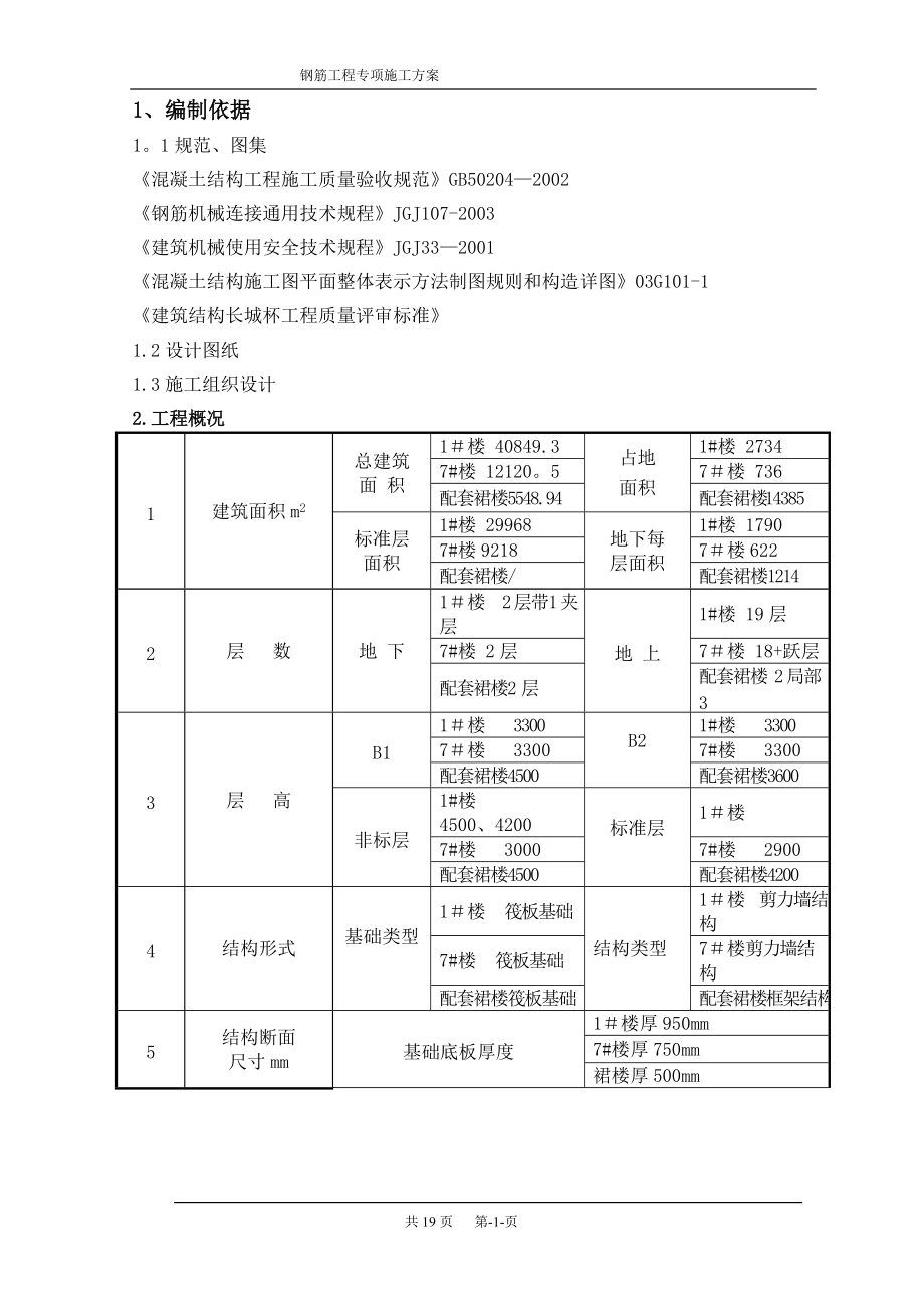 钢筋施工方案-长城杯.doc_第1页