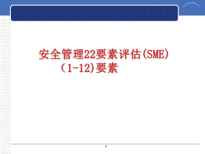 安全管理22要素评估(SME)要素课件.ppt