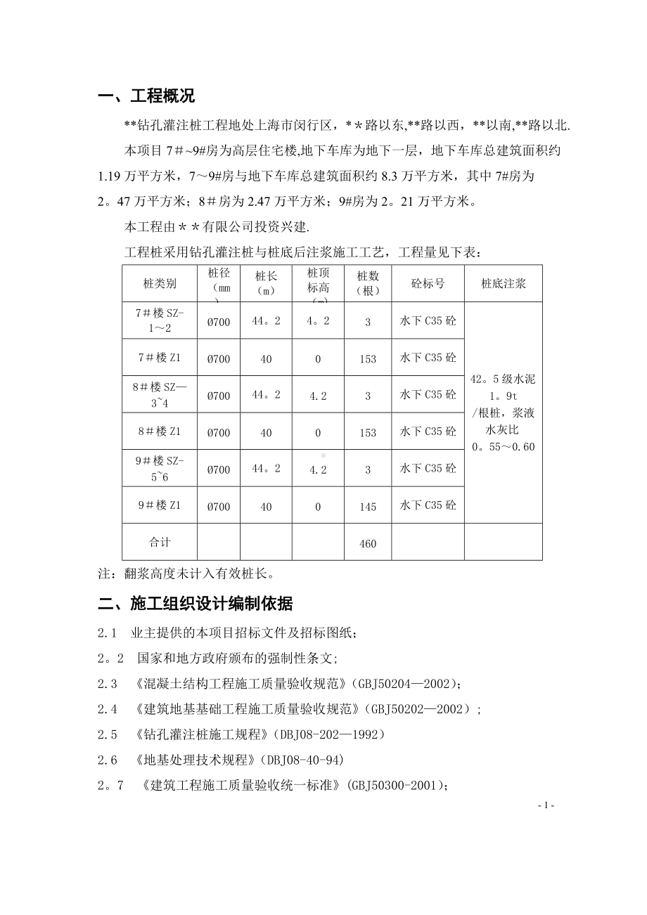 钻孔灌注桩及后注浆施工方案.docx_第1页