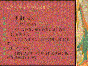 水泥企业安全生产基本要求课件.ppt（25页）