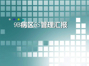 病区5S管理汇报课件.ppt