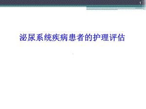 泌尿系统疾病病人的护理评估PPT课件.ppt（24页）