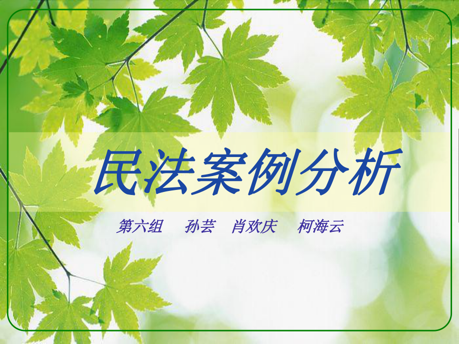 民法案例分析-ppt课件.ppt（18页）_第1页