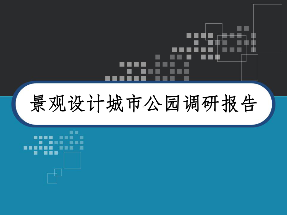 景观设计城市公园调研报告-PPT课件.ppt（30页）_第1页